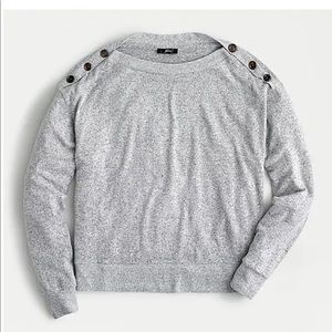 Jcrew super cozy button shoulder top